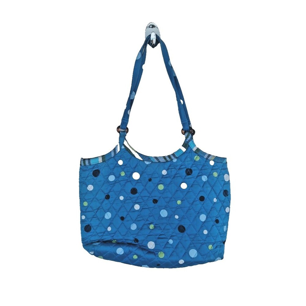 Vera Bradley Silk Blue Bag Polka Dots